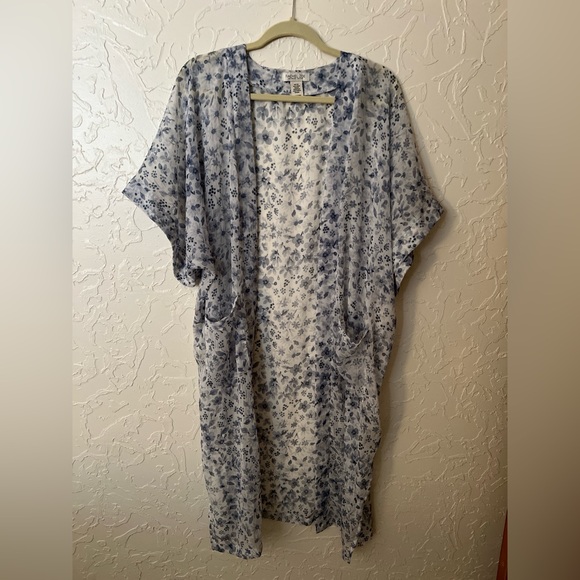 Rachel Zoe Floral Kimono Duster One Size - Picture 10 of 14